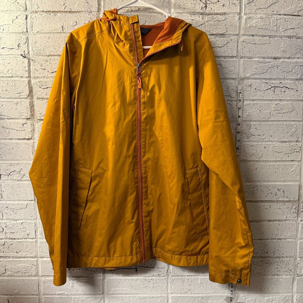 REI Co-op Men’s Lightweight Hooded Windbreaker Jacket – Size M – Golden Mustard